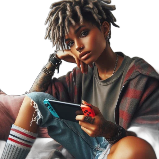 face, weapon, jacket, hair transparent PNG cut-out