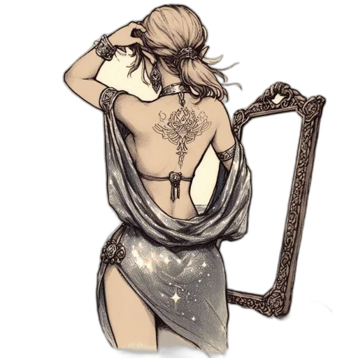 dress, staff, jewelry, sword transparent PNG cut-out