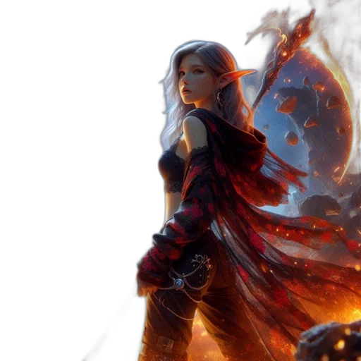 fantasy art, concept art, comic book art, pixel art transparent PNG cut-out