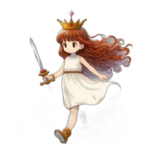 crown, staff, sword, dress transparent PNG cut-out
