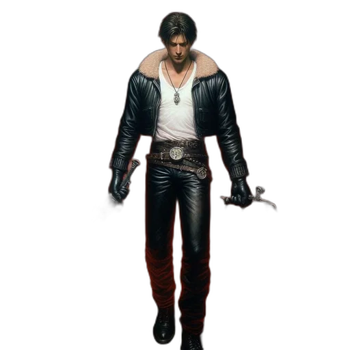 jacket, weapon, sword, concept art transparent PNG cut-out