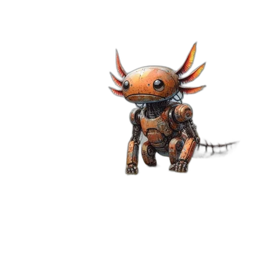 robot, creature, weapon, staff transparent PNG cut-out