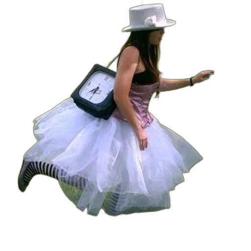 dress, hat, umbrella, shoes transparent PNG cut-out