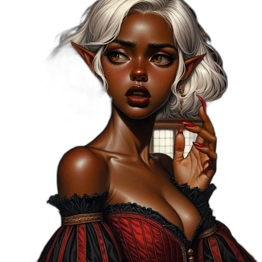 dress, face, jewelry, fantasy art transparent PNG cut-out