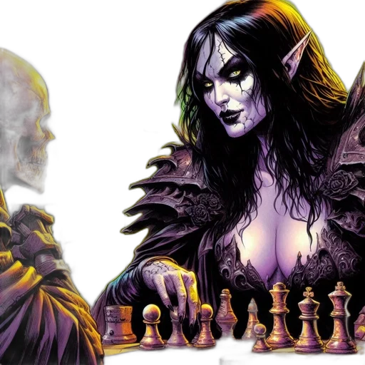 fantasy art, concept art, comic book art, dimly transparent PNG cut-out