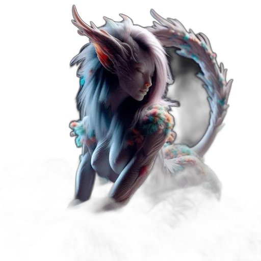 dragon, creature, staff, animal transparent PNG cut-out