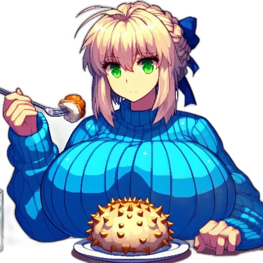 food, dress, creature, pixel art transparent PNG cut-out
