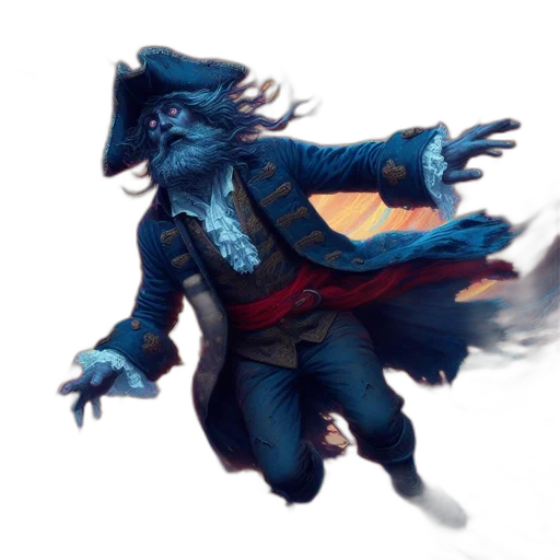 jacket, mask, staff, creature transparent PNG cut-out