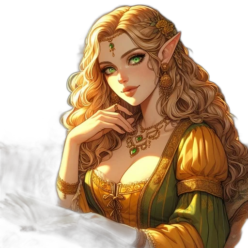 dress, dragon, crown, fantasy art transparent PNG cut-out