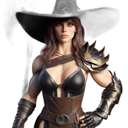 hat, staff, fantasy art, concept art transparent PNG cut-out