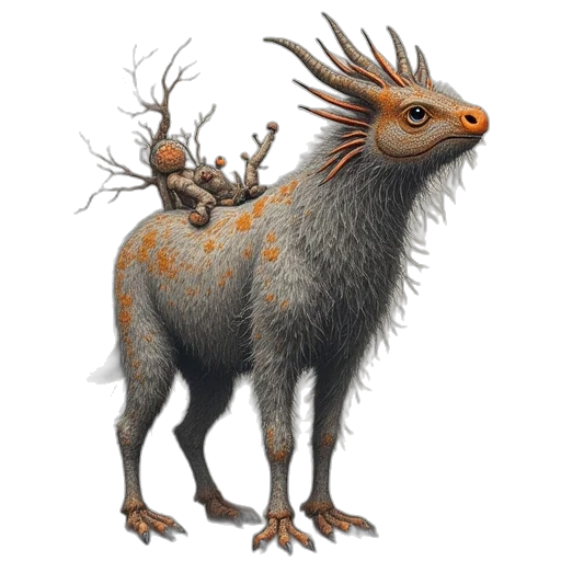dragon, creature, animal, staff transparent PNG cut-out