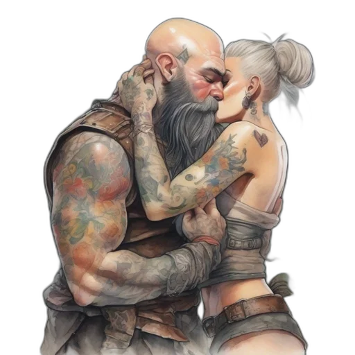 fantasy art, concept art, watercolor, photorealistic transparent PNG cut-out