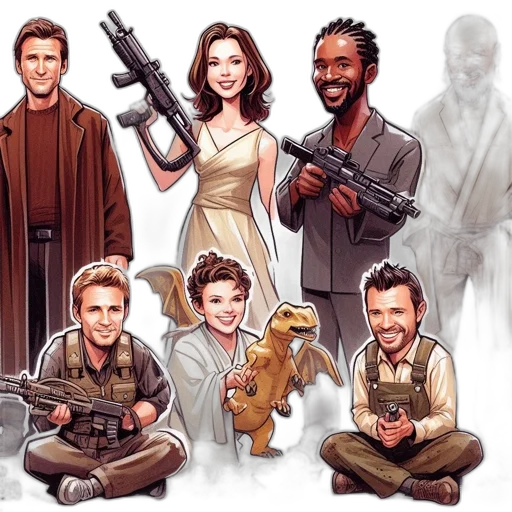 comic book art, concept art, pixel art, cartoon transparent PNG cut-out