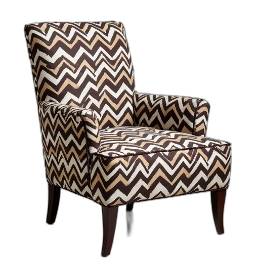 furniture, chevron, print, armless transparent PNG cut-out