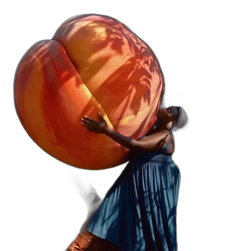 dress, umbrella, staff, mask transparent PNG cut-out