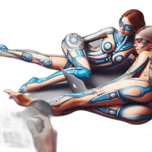 robot, cyberpunk, concept art, comic book art transparent PNG cut-out