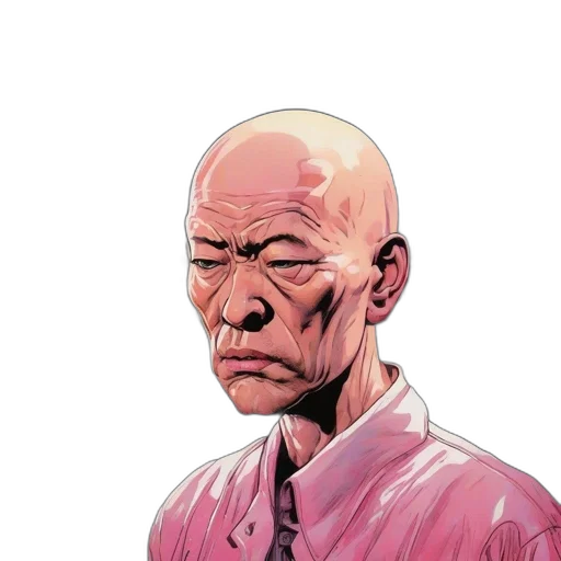 face, mask, staff, comic book art transparent PNG cut-out