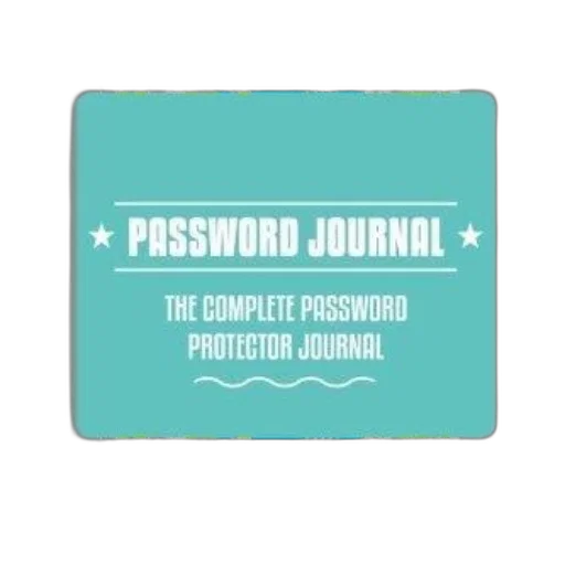 password, journal, teal, square transparent PNG cut-out