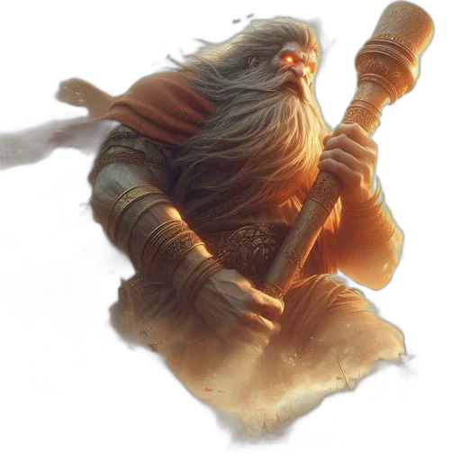 sword, dragon, staff, fantasy art transparent PNG cut-out
