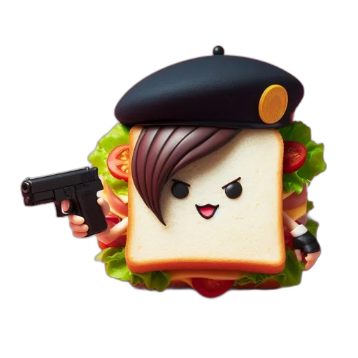 weapon, food, face, concept art transparent PNG cut-out
