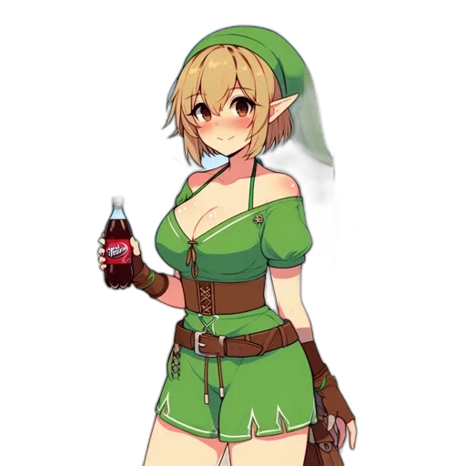 bottle, dress, staff, weapon transparent PNG cut-out