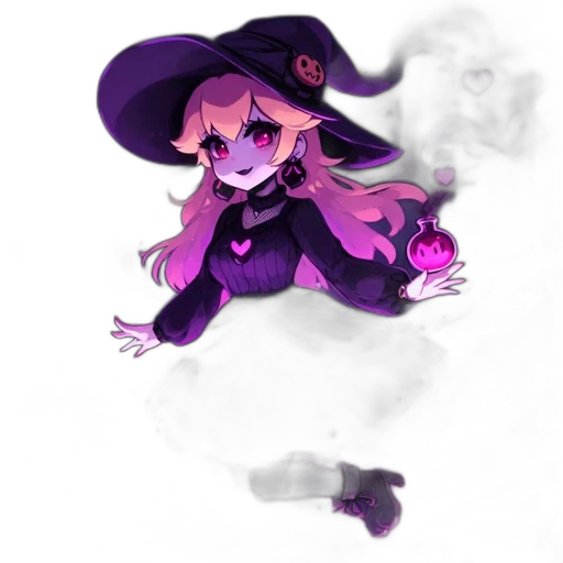 staff, hat, creature, pixel art transparent PNG cut-out