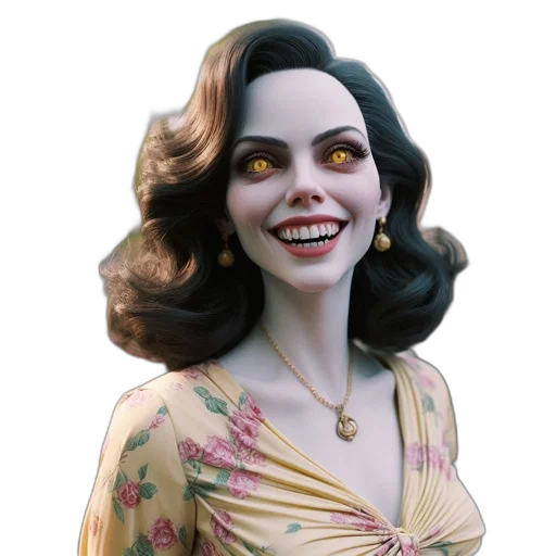 dress, face, jewelry, photorealistic transparent PNG cut-out