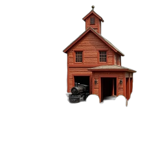 building, furniture, car, 3d render transparent PNG cut-out