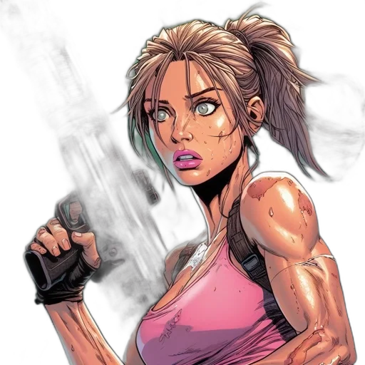 weapon, comic book art, concept art, cyberpunk transparent PNG cut-out