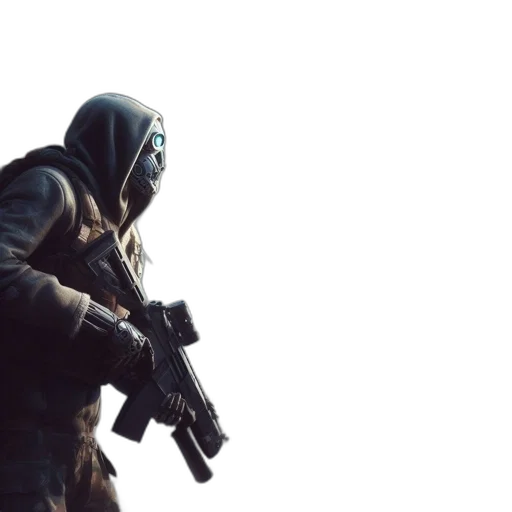 weapon, mask, jacket, sword transparent PNG cut-out