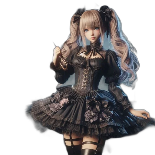 dress, 3d render, concept art, fantasy art transparent PNG cut-out