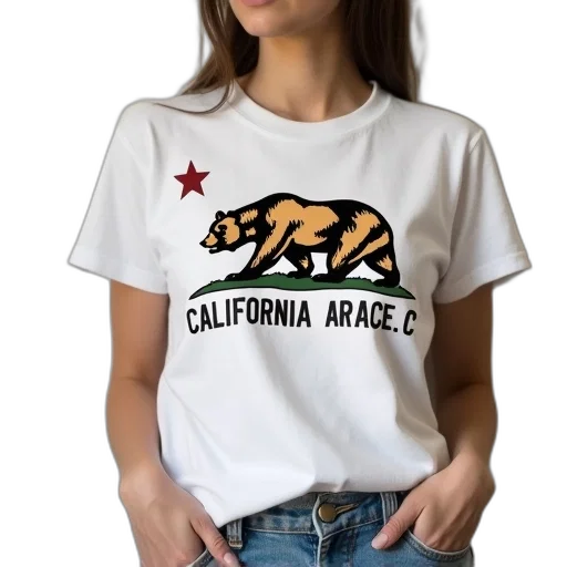 women, white, shirt, california transparent PNG cut-out