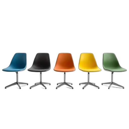 furniture, 3d render, colorful, row transparent PNG cut-out