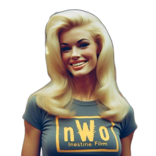 3d render, woman, blonde, hair transparent PNG cut-out