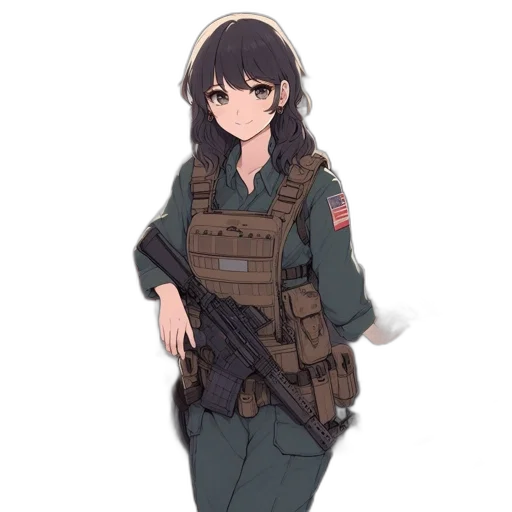 weapon, jacket, staff, dress transparent PNG cut-out
