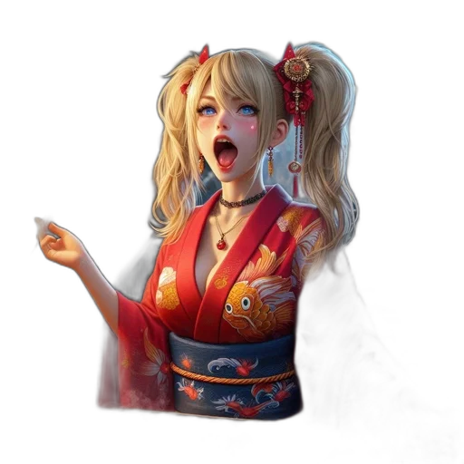 face, staff, dress, dragon transparent PNG cut-out