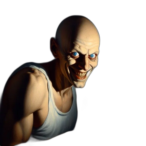 face, mask, creature, staff transparent PNG cut-out