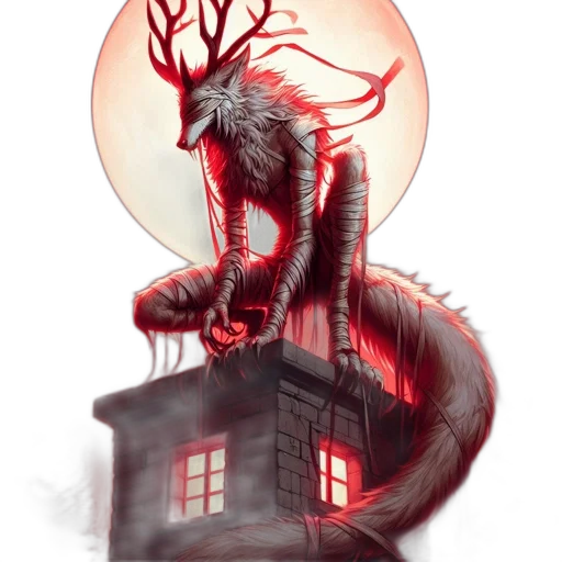 creature, concept art, fantasy art, watercolor transparent PNG cut-out