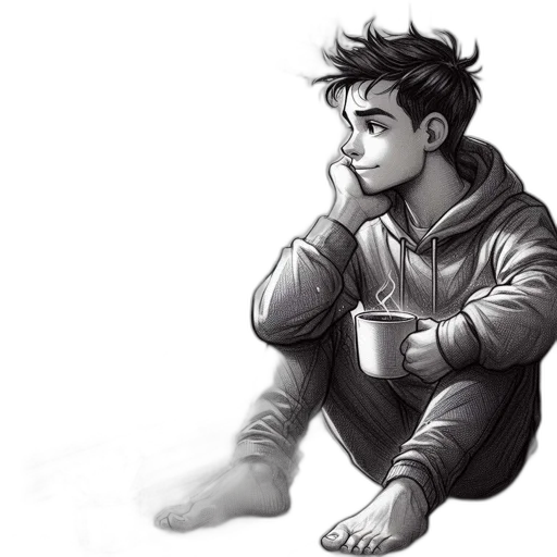 jacket, face, concept art, comic book art transparent PNG cut-out