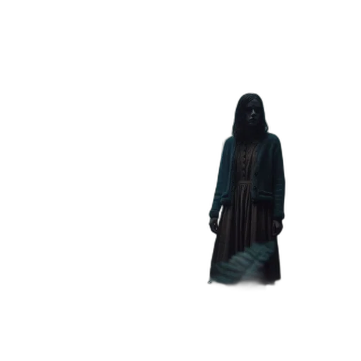 dress, jacket, staff, creature transparent PNG cut-out