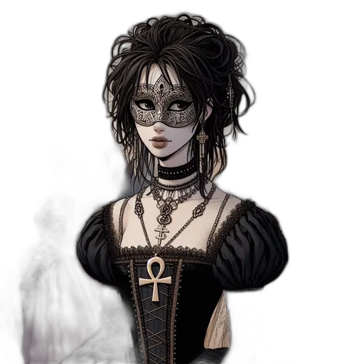 dress, staff, fantasy art, concept art transparent PNG cut-out