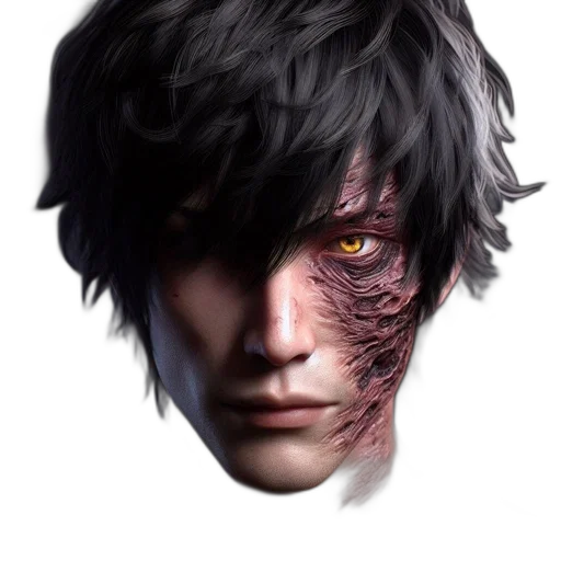 face, mask, creature, hair transparent PNG cut-out