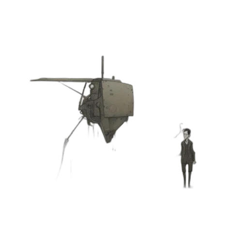 robot, umbrella, creature, weapon transparent PNG cut-out