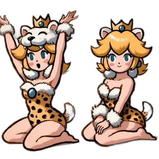 crown, animal, pixel art, cartoon transparent PNG cut-out