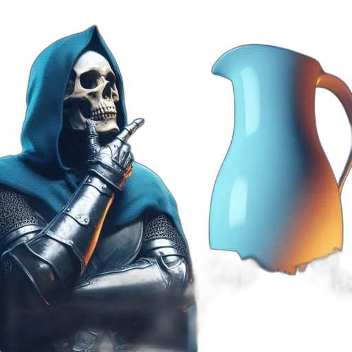 bottle, mask, concept art, 3d render transparent PNG cut-out