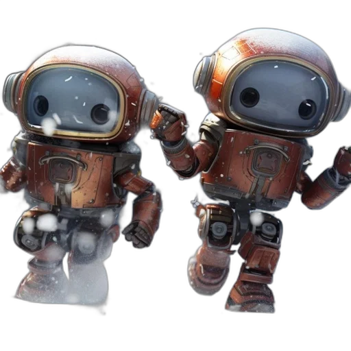 robot, concept art, 3d render, outer space transparent PNG cut-out