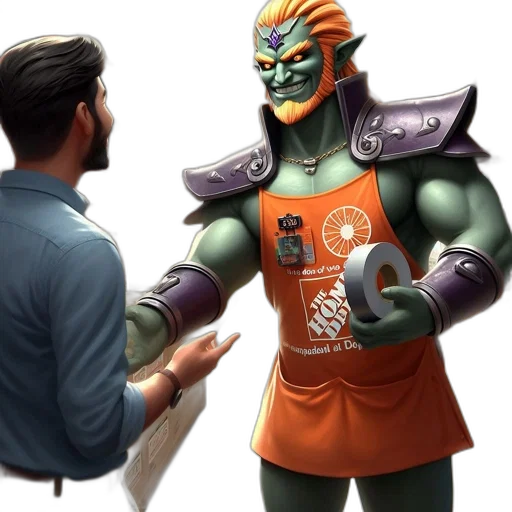 staff, robot, mask, jacket transparent PNG cut-out