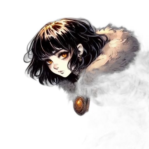 face, staff, hair, dragon transparent PNG cut-out