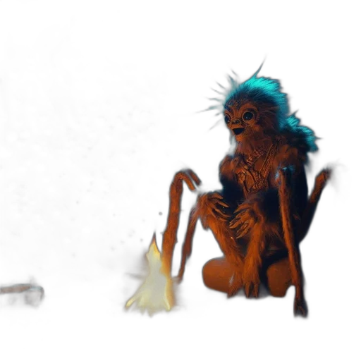 creature, mask, robot, staff transparent PNG cut-out