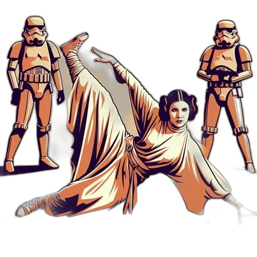 dress, concept art, comic book art, pixel art transparent PNG cut-out